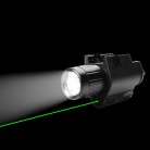 Hunting CREE LED Flashlight & Green Laser Sight Scope Picatinny Mount