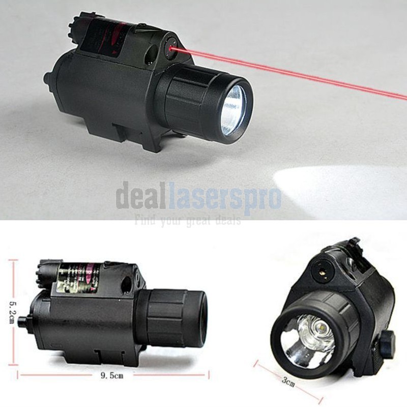Tactical LED Hunting Flashlight Light Laser Dot Sight Scope Mount for Rifle Gun 